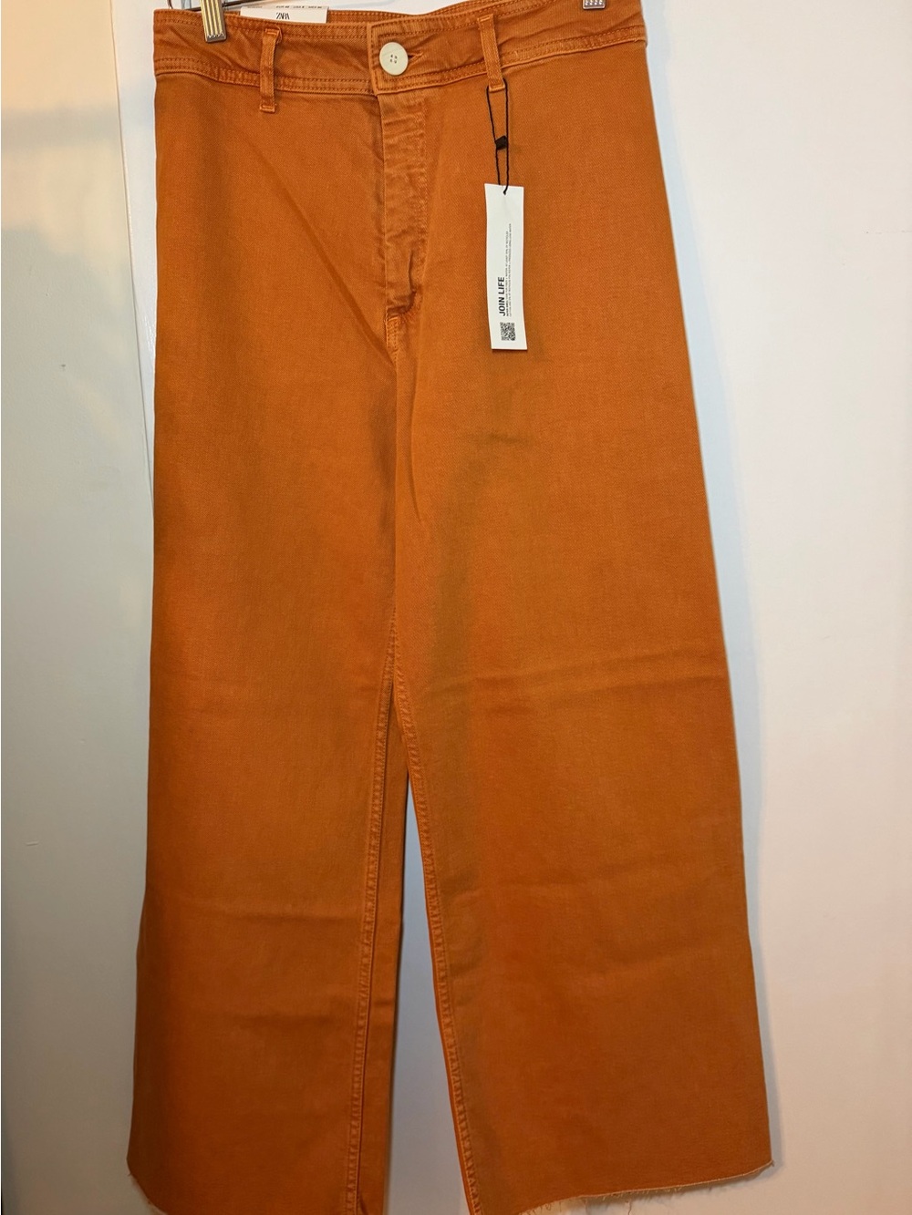 Zara Wide-Leg Jeans in Burnt Orange